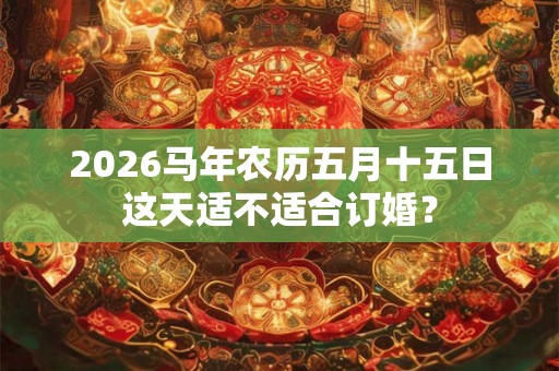 2026马年农历五月十五日这天适不适合订婚？