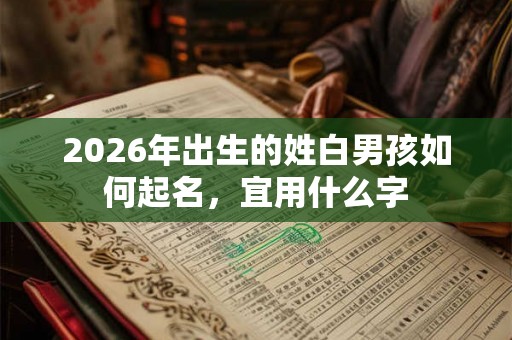 2026年出生的姓白男孩如何起名，宜用什么字