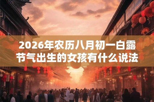 2026年农历八月初一白露节气出生的女孩有什么说法？