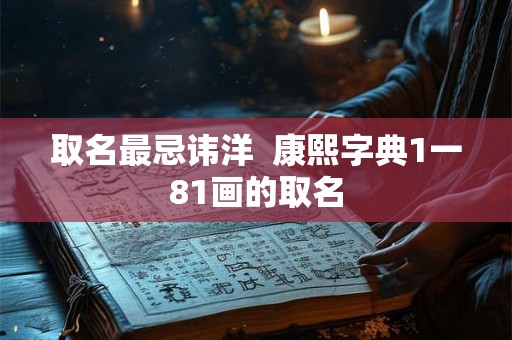 取名最忌讳洋  康熙字典1一81画的取名
