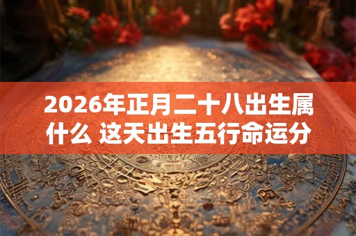 2026年正月二十八出生属什么 这天出生五行命运分析