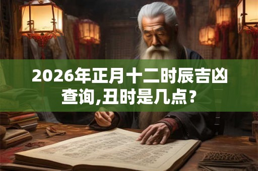 2026年正月十二时辰吉凶查询,丑时是几点？