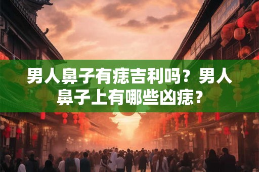 男人鼻子有痣吉利吗？男人鼻子上有哪些凶痣？