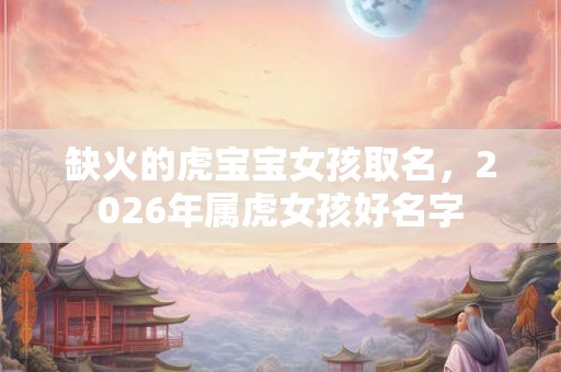 缺火的虎宝宝女孩取名，2026年属虎女孩好名字