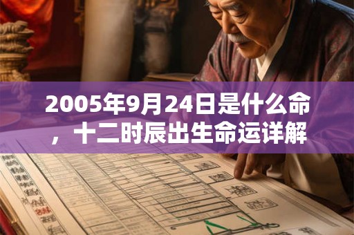 2005年9月24日是什么命，十二时辰出生命运详解