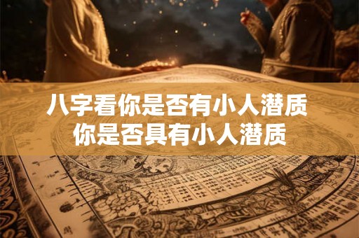 八字看你是否有小人潜质 你是否具有小人潜质