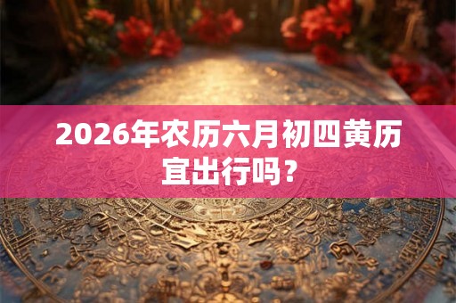 2026年农历六月初四黄历宜出行吗？