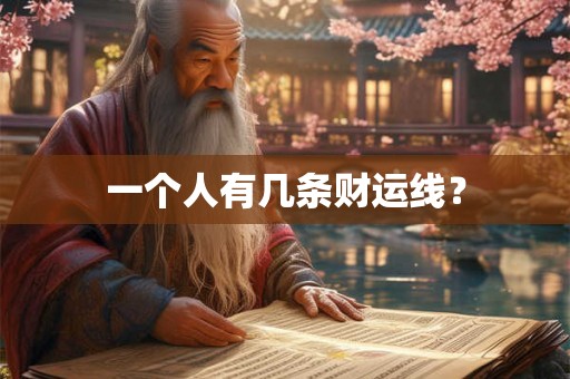 一个人有几条财运线？