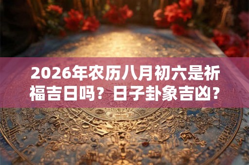 2026年农历八月初六是祈福吉日吗？日子卦象吉凶？