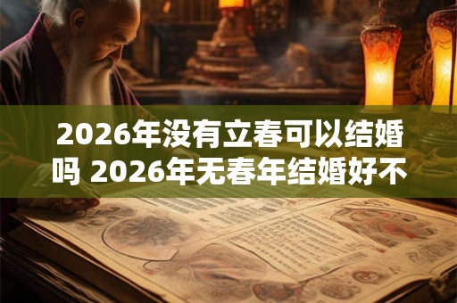 2026年没有立春可以结婚吗 2026年无春年结婚好不好