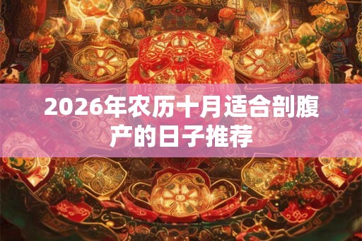 2026年农历十月适合剖腹产的日子推荐