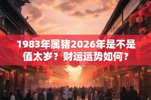 1983年属猪2026年是不是值太岁？财运运势如何？