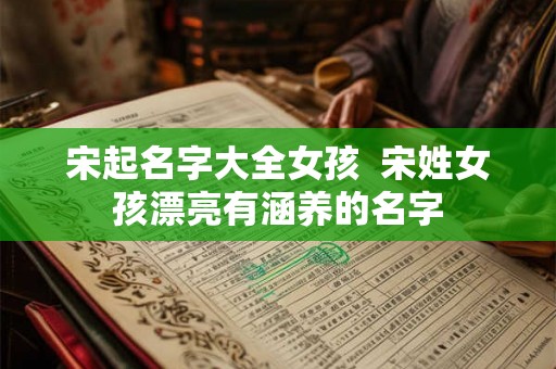 宋起名字大全女孩 宋姓女孩漂亮有涵养的名字 宋起名字大全女孩 宋姓女孩漂亮有涵养的名字