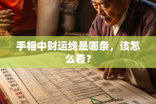 手相中财运线是哪条，该怎么看？