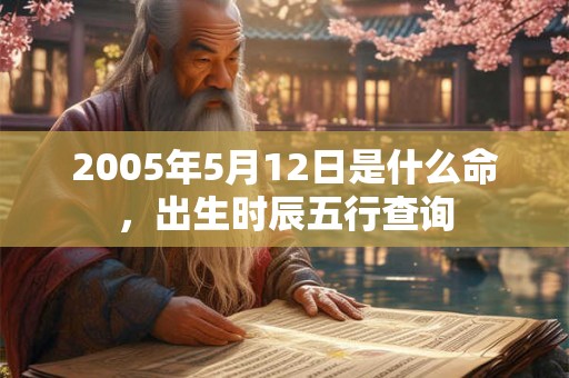 2005年5月12日是什么命,出生时辰五行查询 2005年5月12日是什么命,出生时辰五行查询