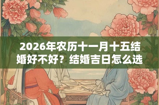2026年农历十一月十五结婚好不好?结婚吉日怎么选? 2026年农历十一月十五结婚好不好?结婚吉日怎么选?