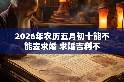 2026年农历五月初十能不能去求婚 求婚吉利不 2026年农历五月初十能不能去求婚 求婚吉利不