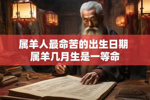属羊人最命苦的出生日期 属羊几月生是一等命