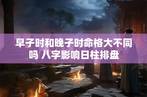 早子时和晚子时命格大不同吗 八字影响日柱排盘