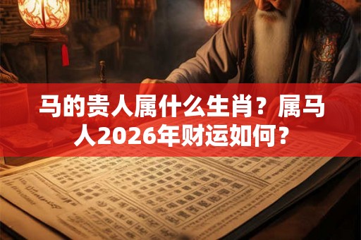 马的贵人属什么生肖?属马人2026年财运如何? 马的贵人属什么生肖?属马人2026年财运如何?