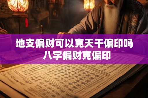 地支偏财可以克天干偏印吗 八字偏财克偏印 地支偏财可以克天干偏印吗 八字偏财克偏印