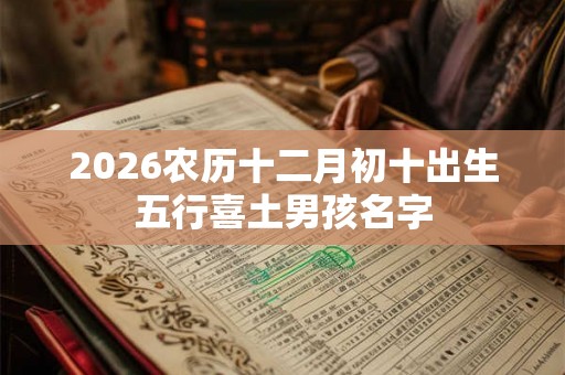 2026农历十二月初十出生五行喜土男孩名字