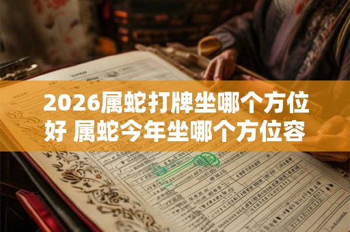 2026属蛇打牌坐哪个方位好 属蛇今年坐哪个方位容易赢钱