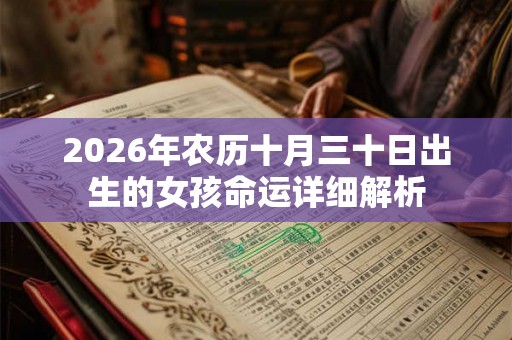 2026年农历十月三十日出生的女孩命运详细解析