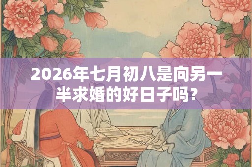2026年七月初八是向另一半求婚的好日子吗？