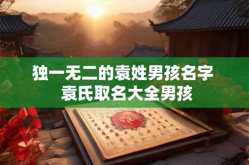 独一无二的袁姓男孩名字  袁氏取名大全男孩