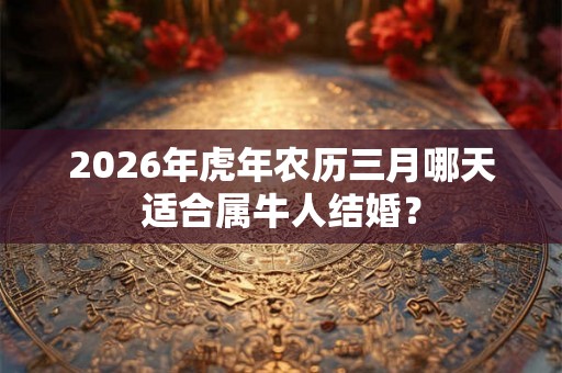 2026年虎年农历三月哪天适合属牛人结婚？