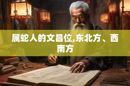 属蛇人的文昌位,东北方、西南方