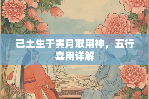 己土生于寅月取用神，五行喜用详解