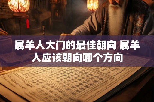 属羊人大门的最佳朝向 属羊人应该朝向哪个方向