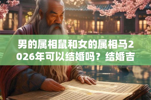 男的属相鼠和女的属相马2026年可以结婚吗？结婚吉利吗？