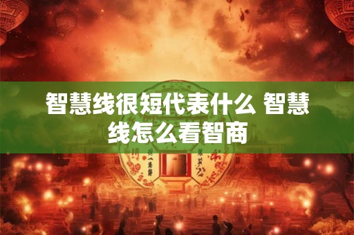 智慧线很短代表什么 智慧线怎么看智商
