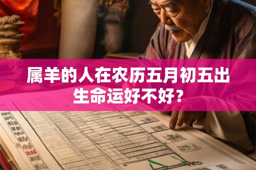 属羊的人在农历五月初五出生命运好不好？
