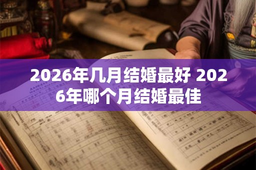 2026年几月结婚最好 2026年哪个月结婚最佳
