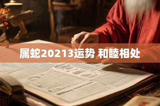 属蛇20213运势 和睦相处