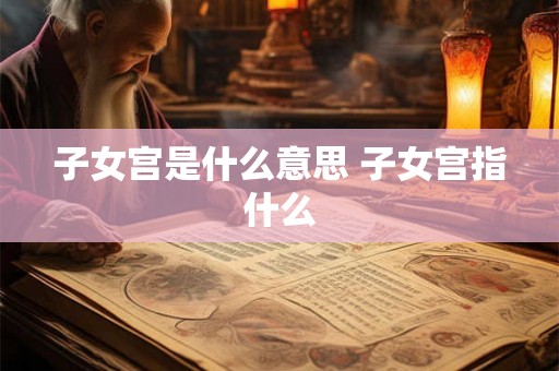 子女宫是什么意思 子女宫指什么