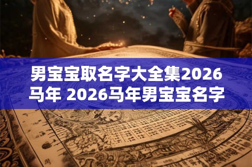 男宝宝取名字大全集2026马年 2026马年男宝宝名字推荐