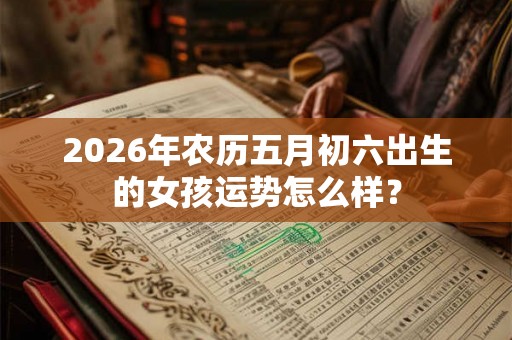 2026年农历五月初六出生的女孩运势怎么样？