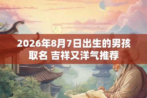 2026年8月7日出生的男孩取名 吉祥又洋气推荐