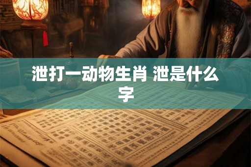 泄打一动物生肖 泄是什么字