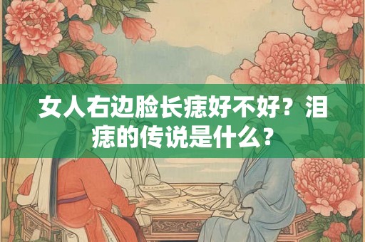 女人右边脸长痣好不好？泪痣的传说是什么？