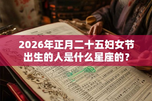 2026年正月二十五妇女节出生的人是什么星座的？
