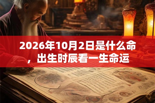 2026年10月2日是什么命，出生时辰看一生命运