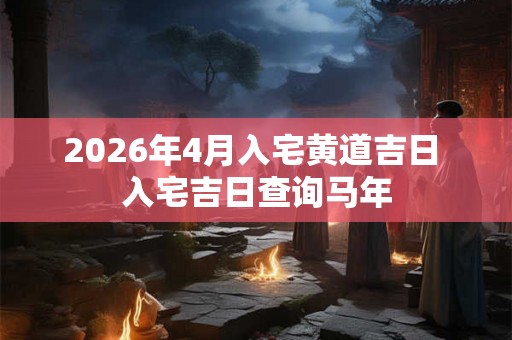 2026年4月入宅黄道吉日 入宅吉日查询马年