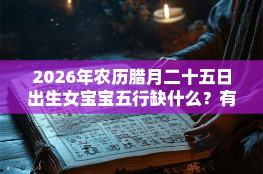 2026年农历腊月二十五日出生女宝宝五行缺什么？有哪些好听名字？