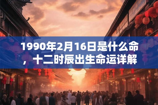 1990年2月16日是什么命，十二时辰出生命运详解